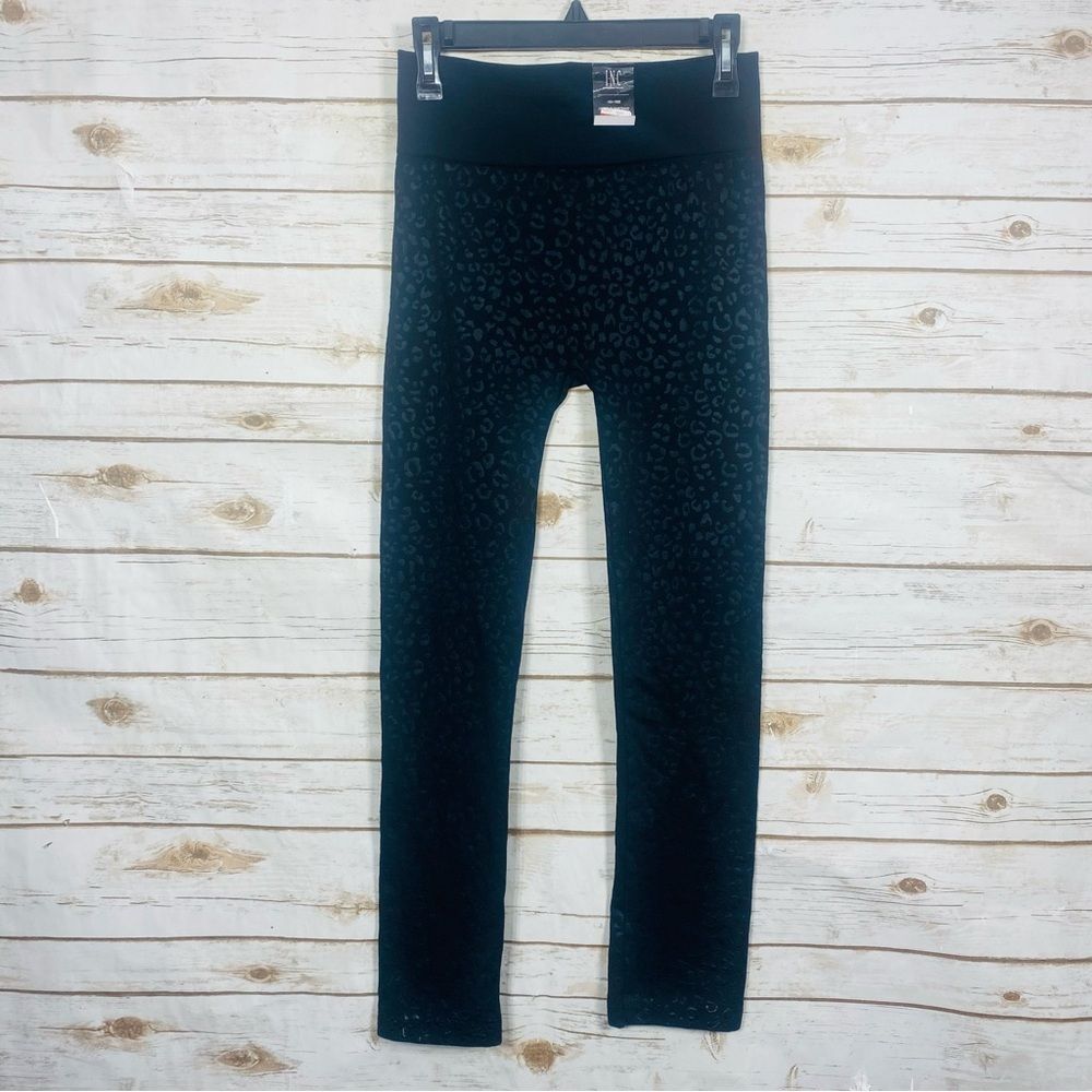 INC International Concepts Black Leopard women’s Leggings size XL/XXL